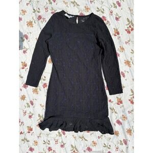Sara Campbell Lace Dress Large Sleeves Ruffle Hem Whimsigoth Gothic Dainty